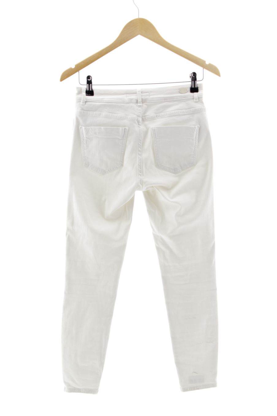 Jeans Zara de la taille 38, de couleur blanc de denim