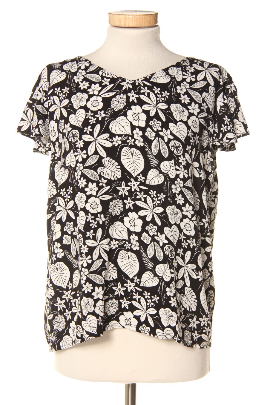 Blouse à manches courtes Monoprix de la taille S, de couleur noir