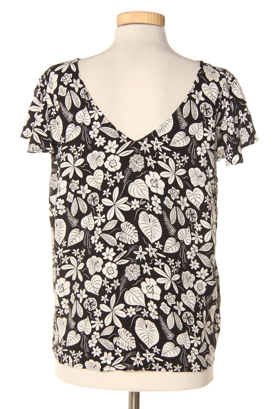 Blouse à manches courtes Monoprix de la taille S, de couleur noir