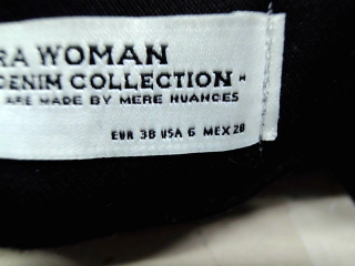 Pantalón Casual de Zara de la talla 38, de color negro de ropa vaquera