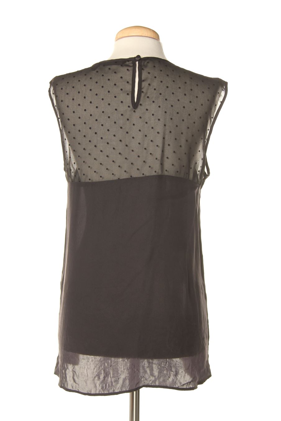 Aufwändiges Top von Massimo Dutti Größe L, Farbe Schwarz, aus Seide für