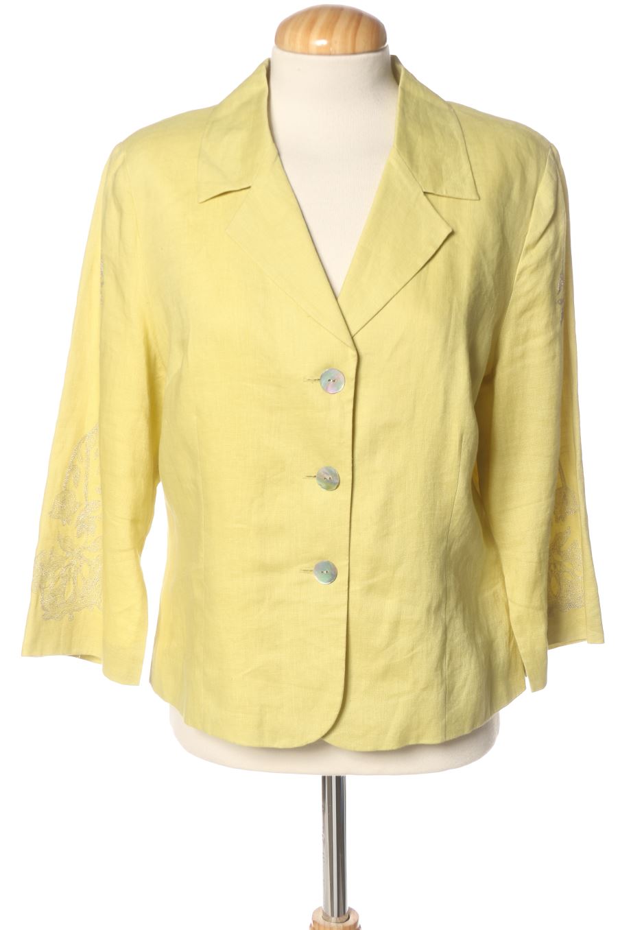 Blazer de Van-dos de la talla 46, de color amarillo