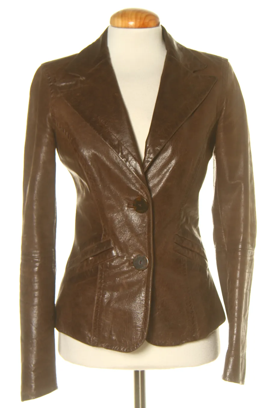 Blazer OakWood de la taille S, de couleur marron de cuir et daim