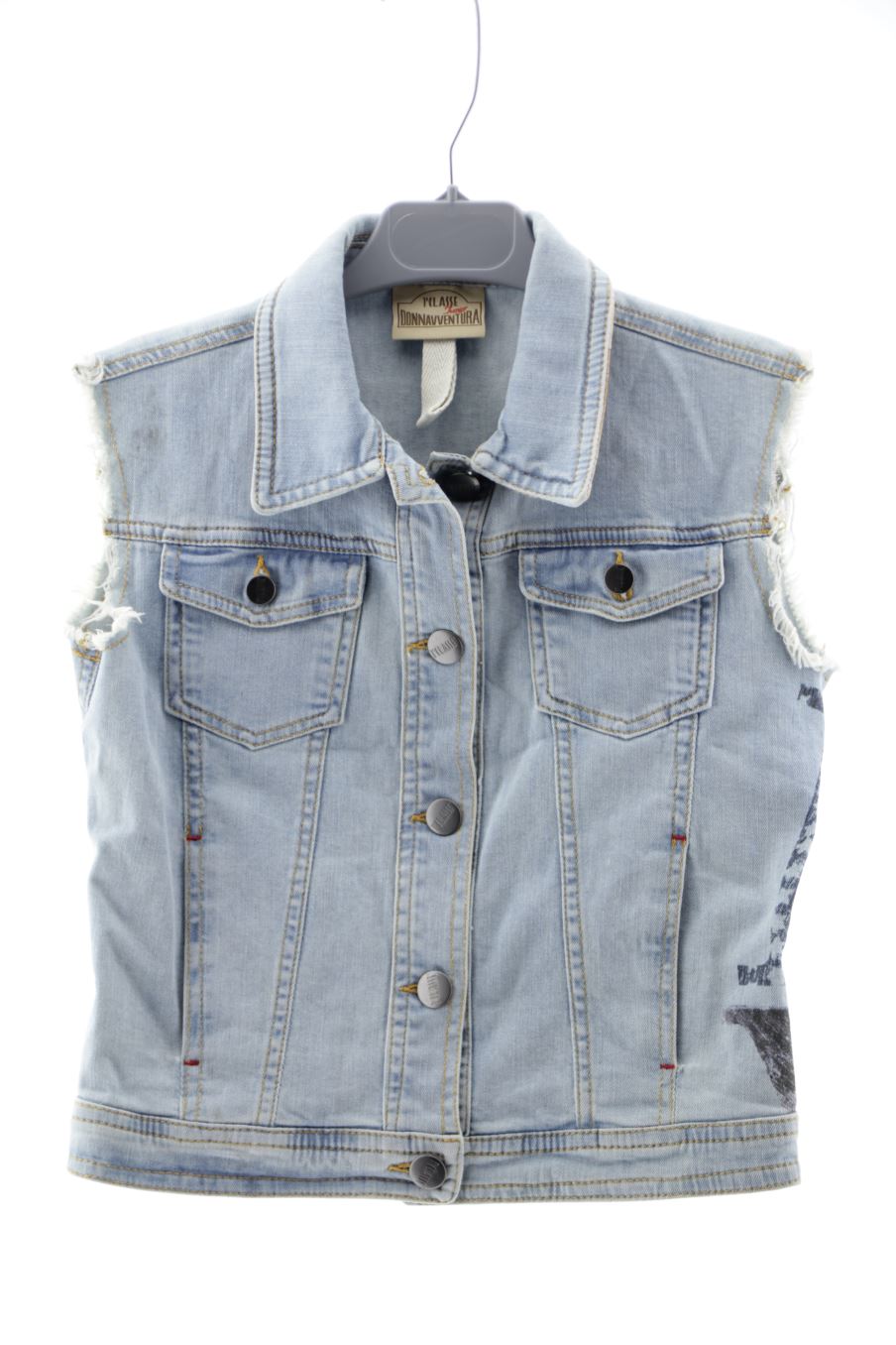 Chaleco de tela de Donnavventura By Alviero Martini 1A Classe de la talla 8 años de denim de segunda mano