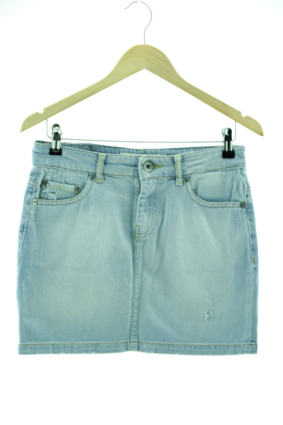 Falda de Zara de la talla 34, de color azul de ropa vaquera