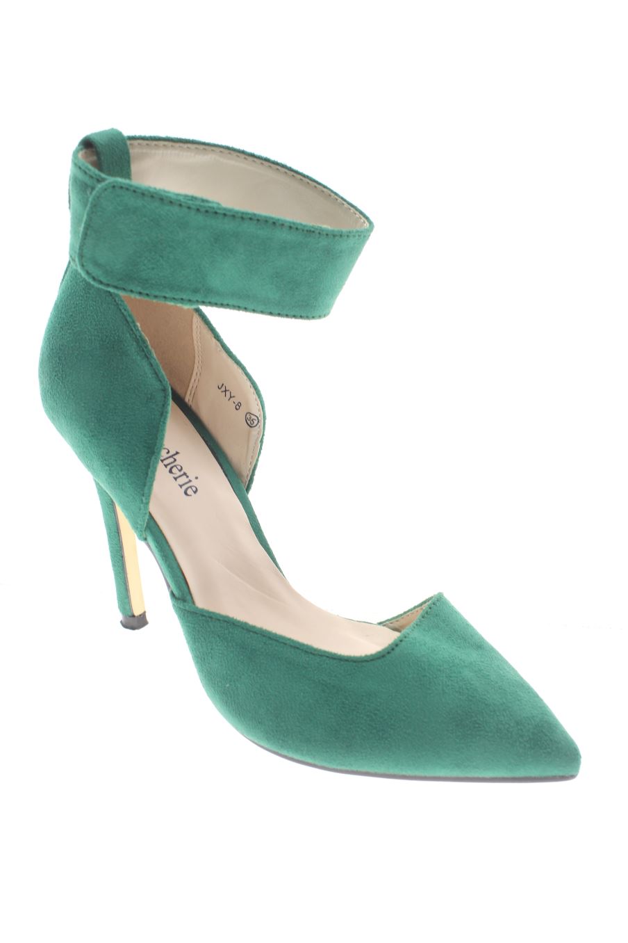 Sandalias tacon de Colourcherie de la talla 35, de color verde de