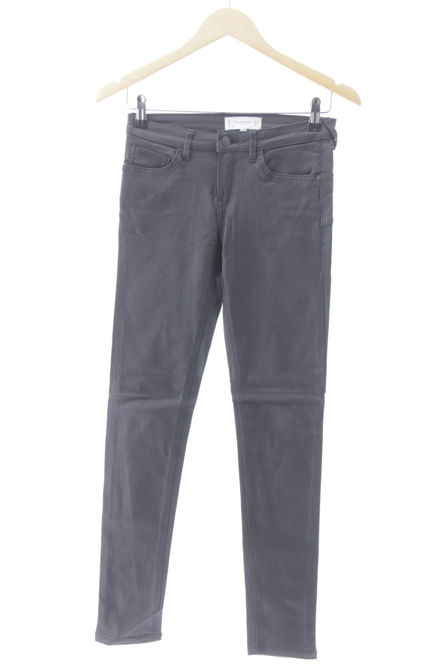 Pantalón Casual de Mango de la talla 34, de color negro de sintético