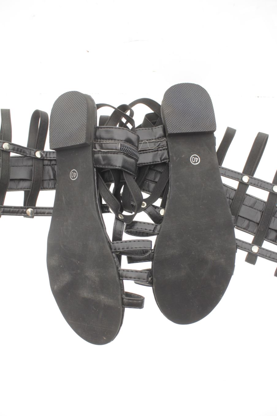 Sandalias planas de Jio&Ja de la talla 40, de color negro de