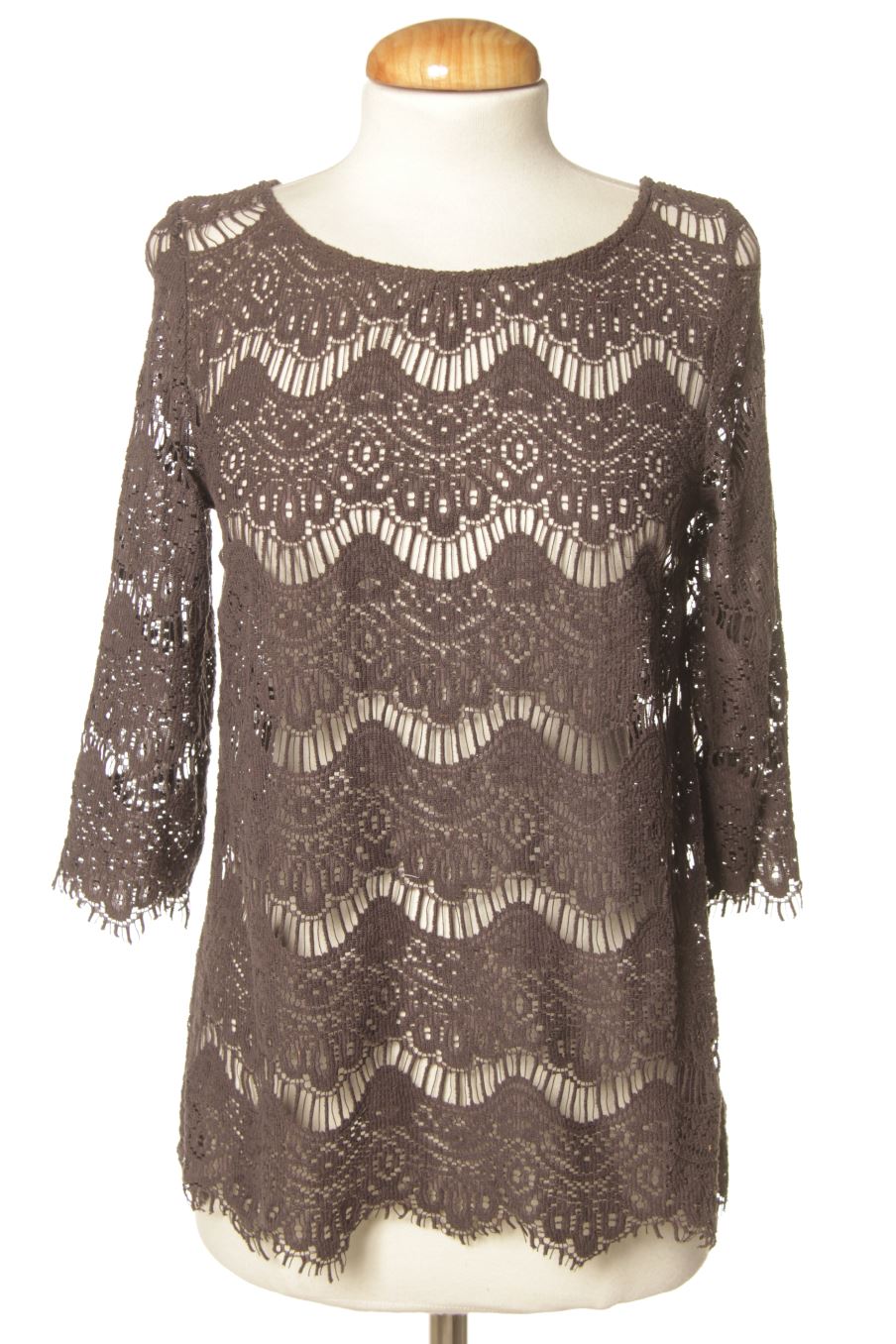 Kurzärmelige Bluse von trf (ZARA) Größe S, Farbe Grau, für