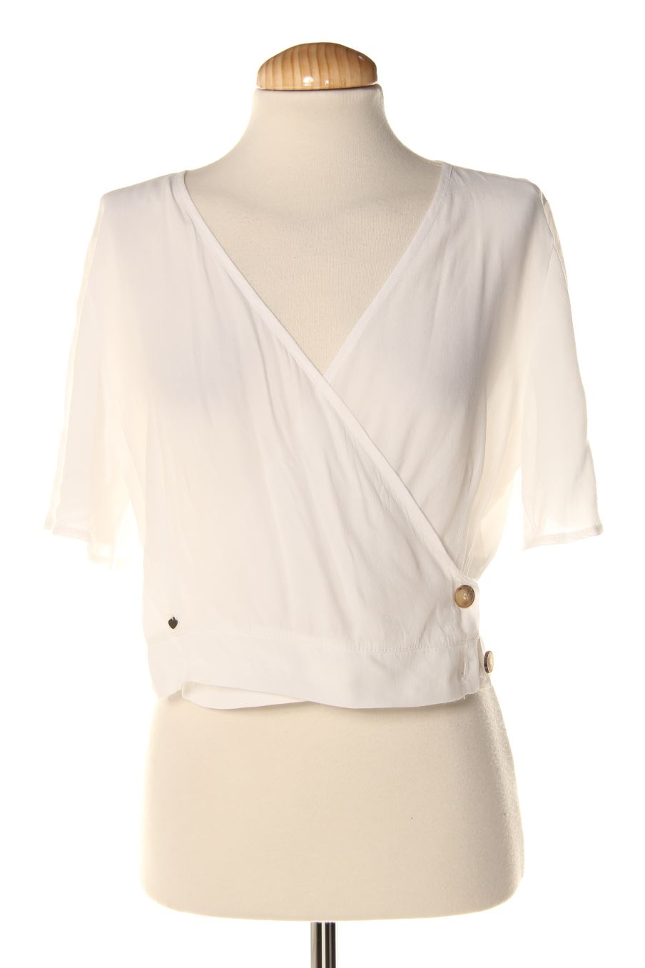 Blouse à manches courtes Brownie de la taille XS, de couleur blanc