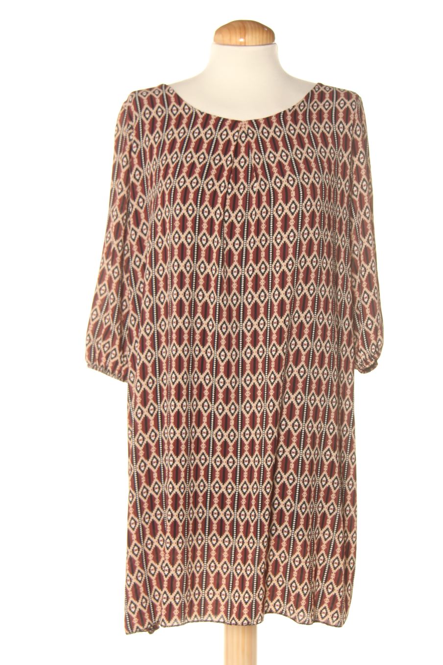 Robe casual PINK BLACK de la taille S, de couleur imprimés