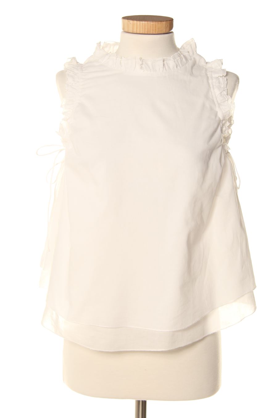 Top de Mango de la talla M, de color blanco