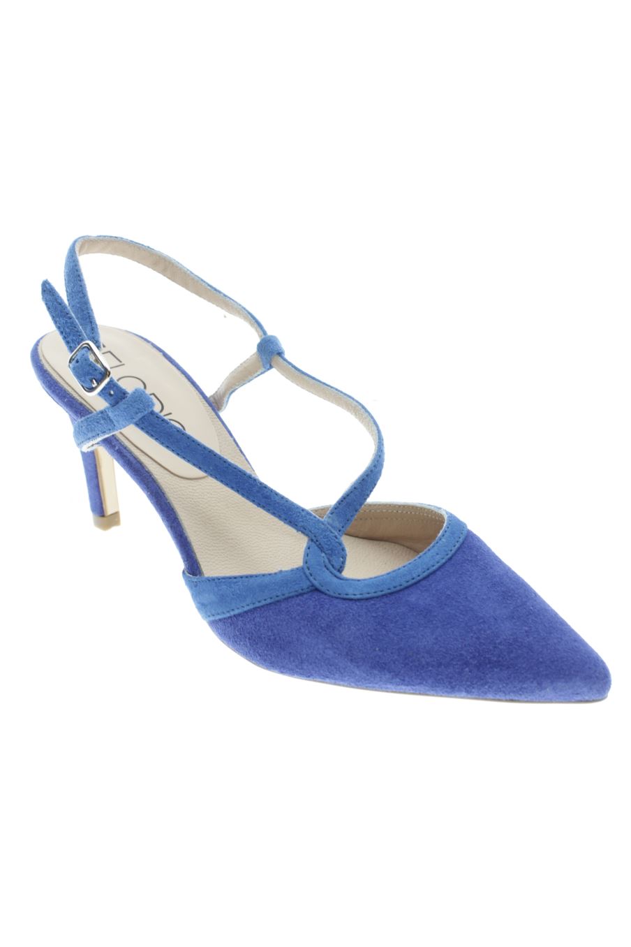 Sandalias tacon de ELODIE de la talla 35, de color azul de