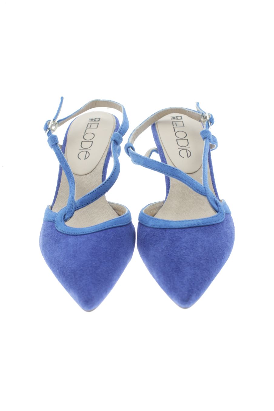 Sandalias tacon de ELODIE de la talla 35, de color azul de