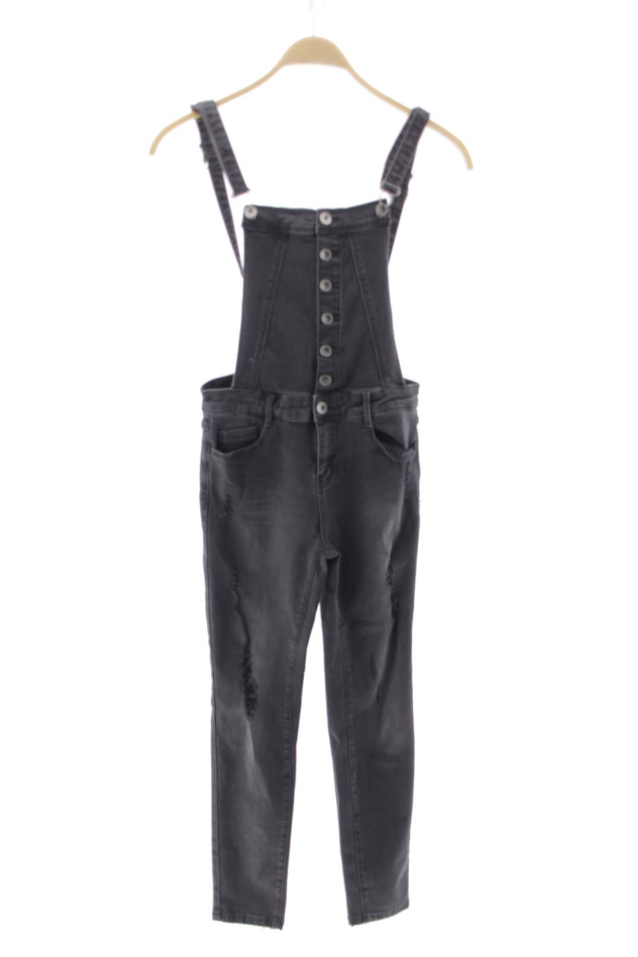 Monos de Stradivarius de la talla 38, de color negro de ropa vaquera