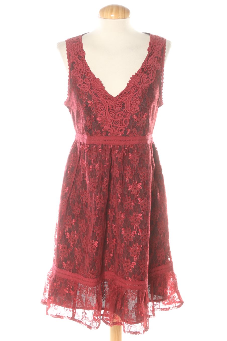 Robe casual Vero moda de la taille M, de couleur bordeaux