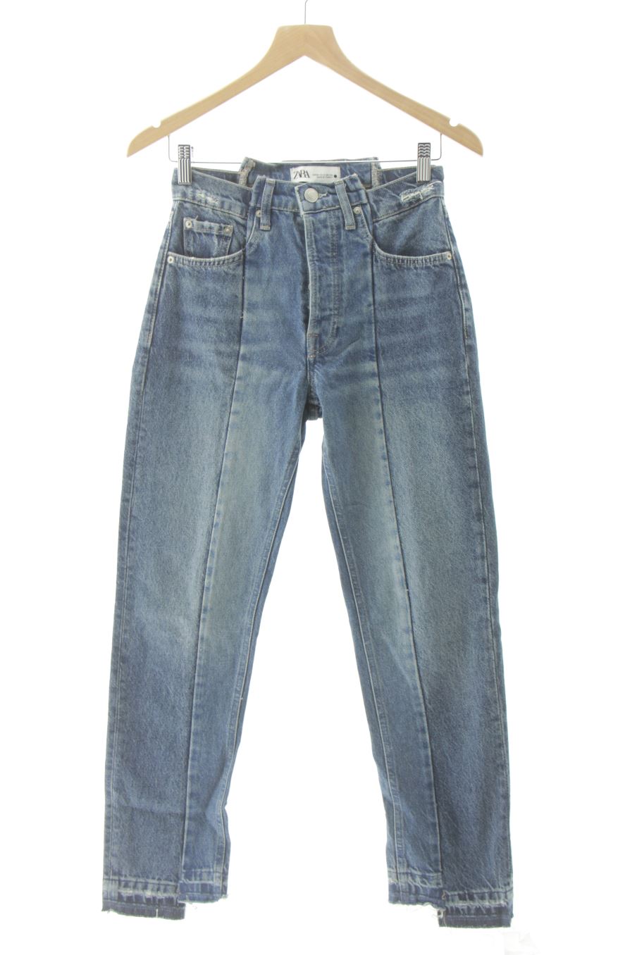 Vaquero de Zara de la talla 34, de color azul de ropa vaquera