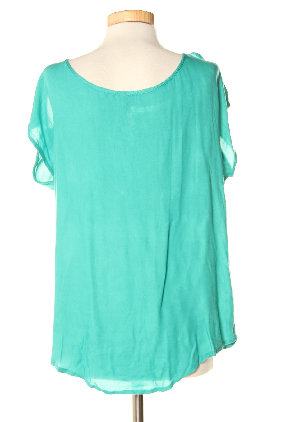 Blouse à manches courtes Stradivarius de la taille M, de couleur vert