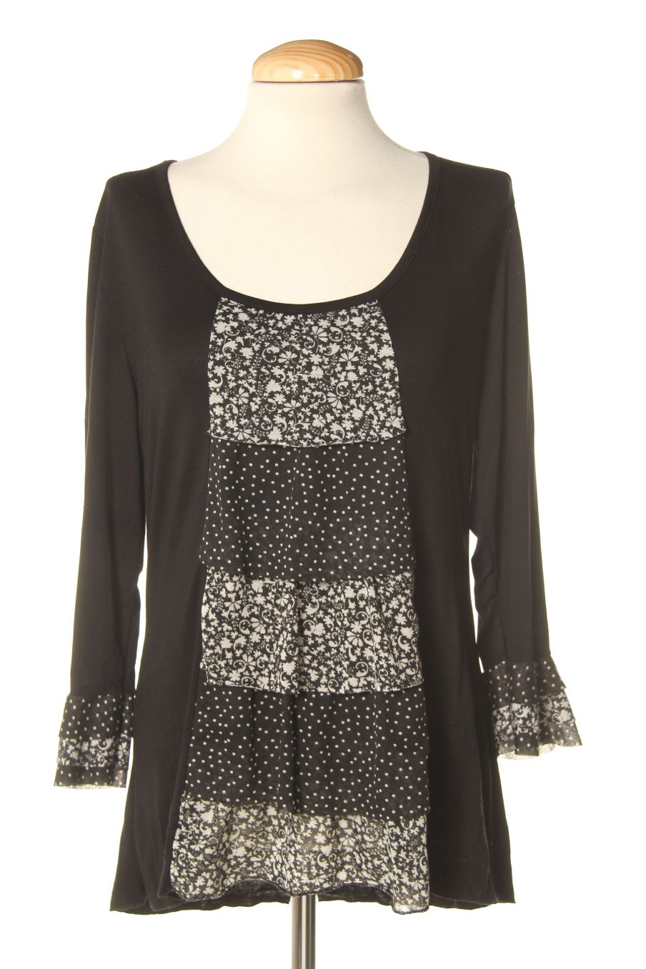 Camiseta manga larga de PERCENTIL de la talla M, de color negro
