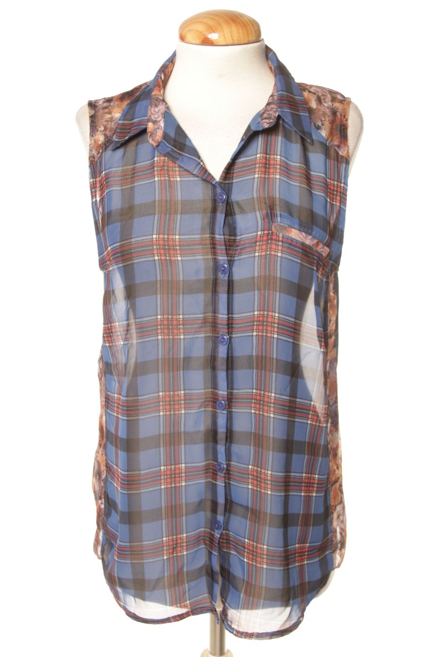 Ärmelloses Hemd von PERCENTIL Größe S, Farbe Kariert, für