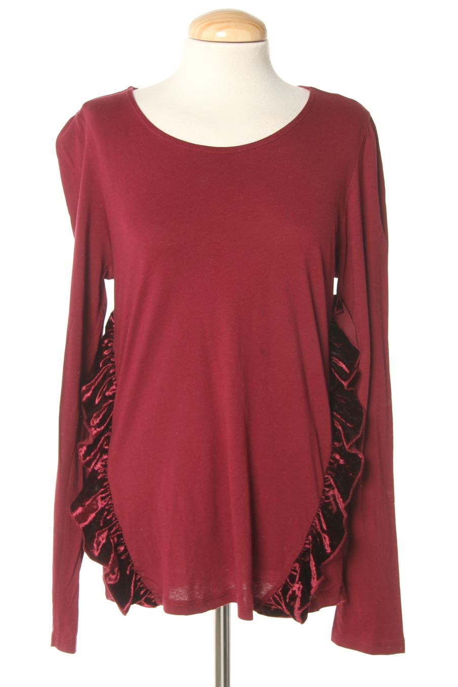 Camiseta manga larga de Sfera de la talla M, de color burdeos