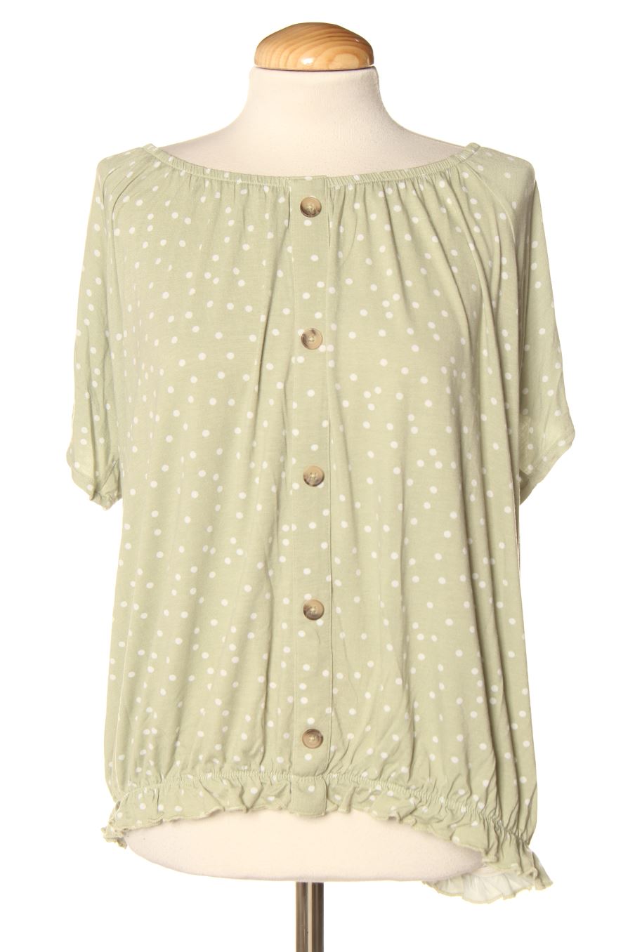 Kurzärmelige Bluse von Encuentro Größe L, Farbe Aufdruck, für