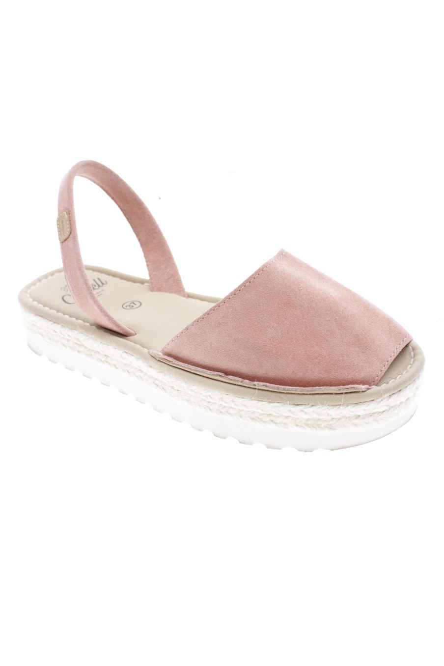Sandalias planas de Castell de la talla 37, de color rosa de