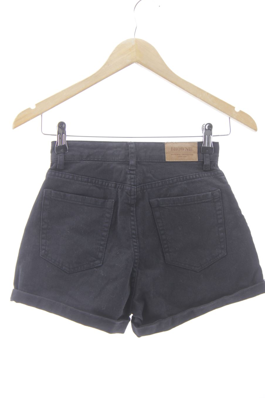 Shorts Brownie de la taille 32, de couleur noir de denim