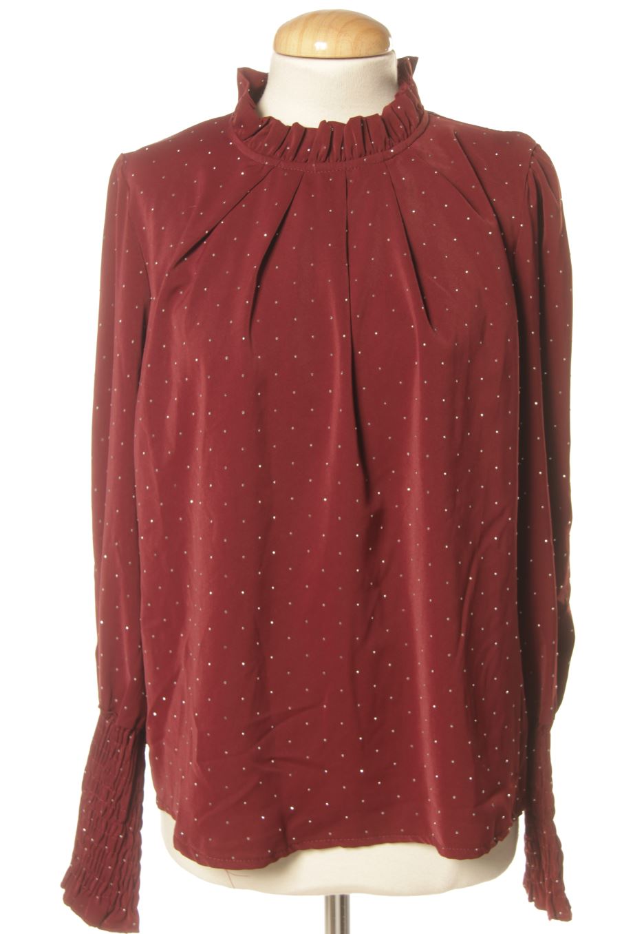 Blouse à manches longues MS de la taille 40, de couleur bordeaux