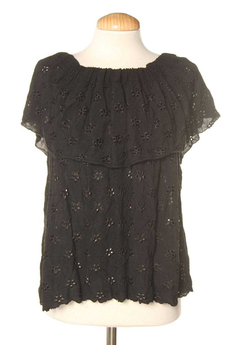 Blouse à manches courtes Algo Bonito de la taille M, de couleur noir