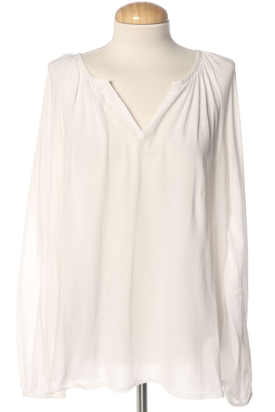 Blusa a maniche lunghe de M&S de la talla L, de color bianco