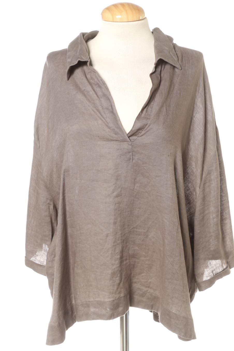 Blusa a maniche corte de Zara de la talla XL, de color grigio