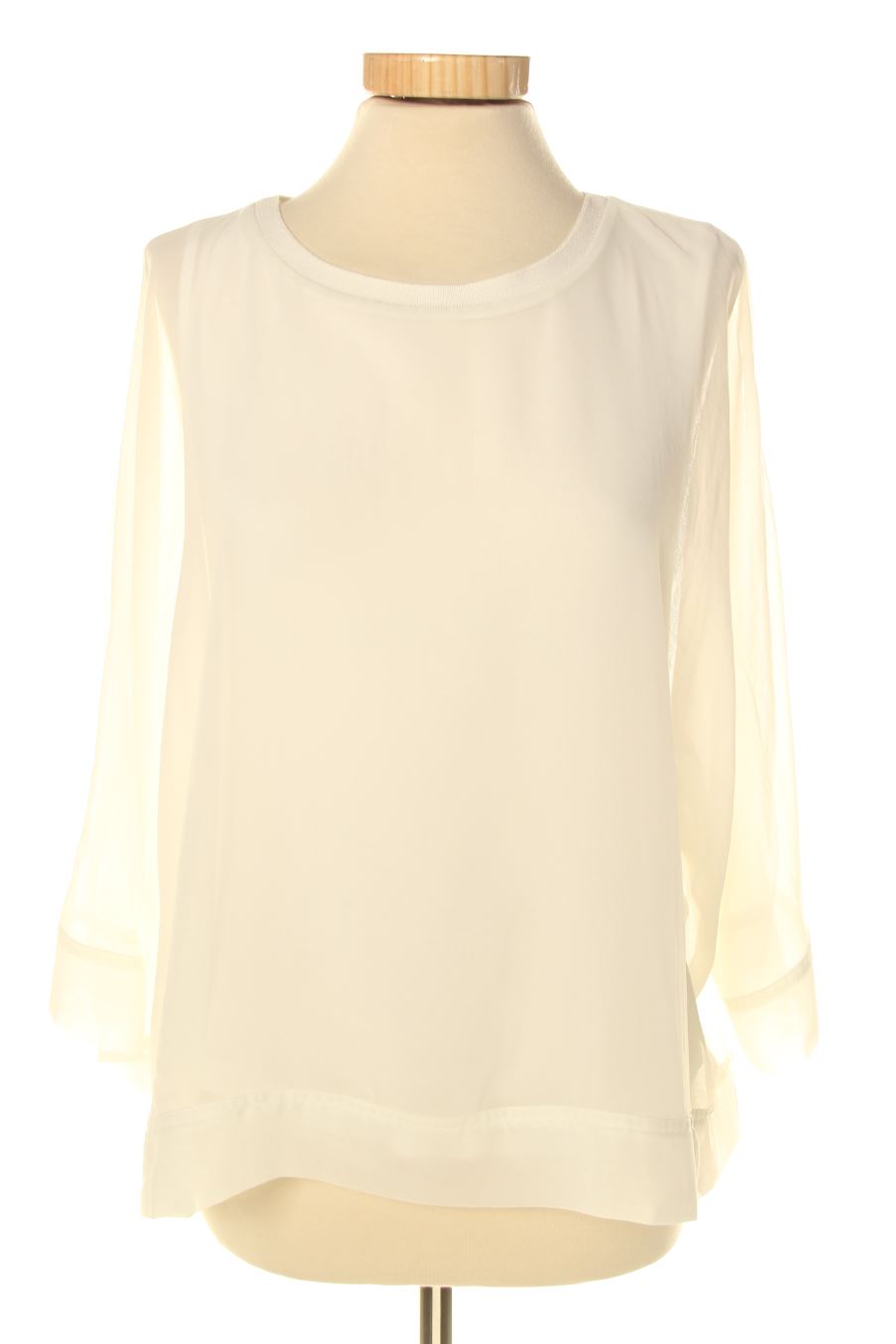 Blouse à manches longues Zara de la taille S, de couleur blanc