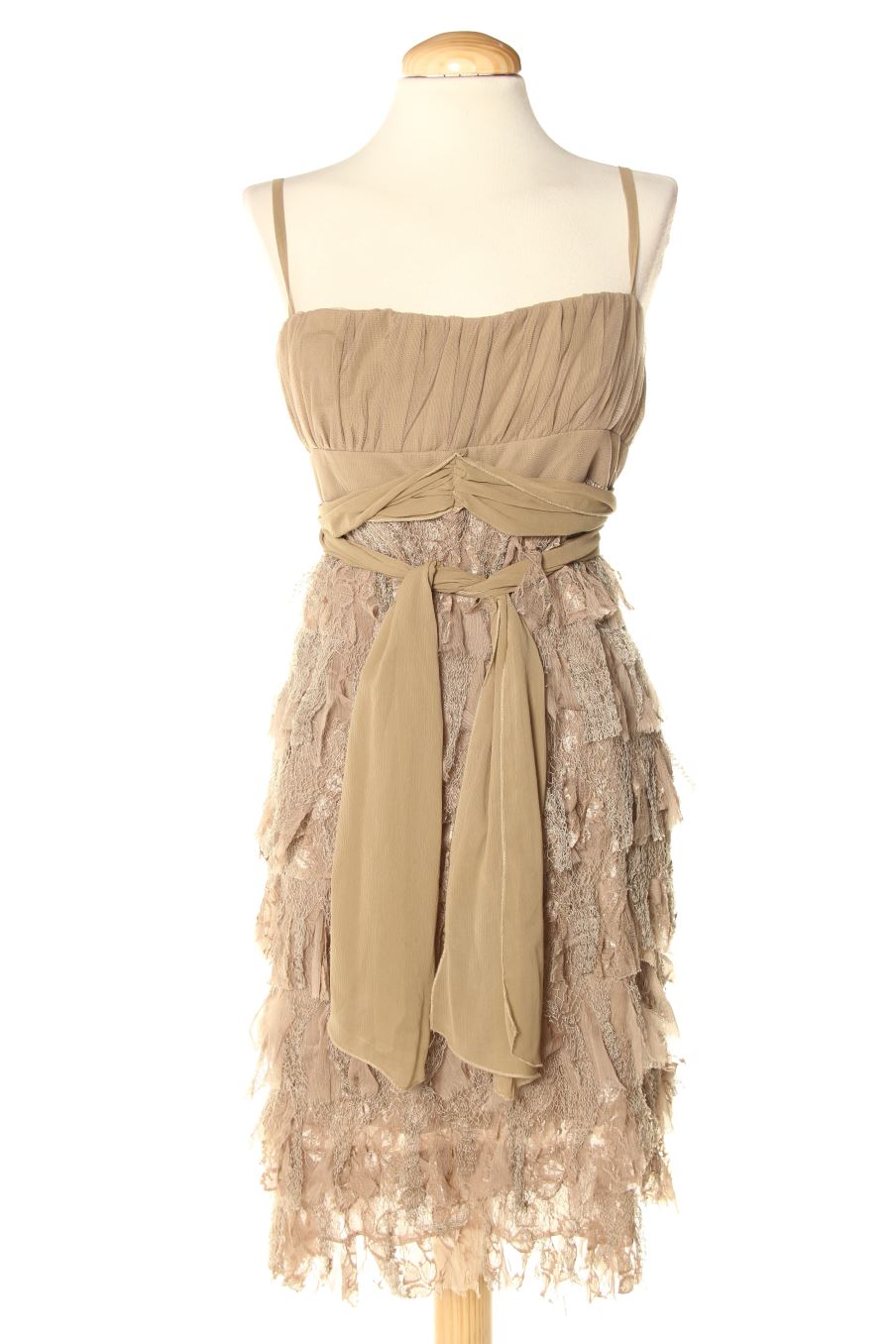 Vestido de Javier simorra de la talla 40, de color beige