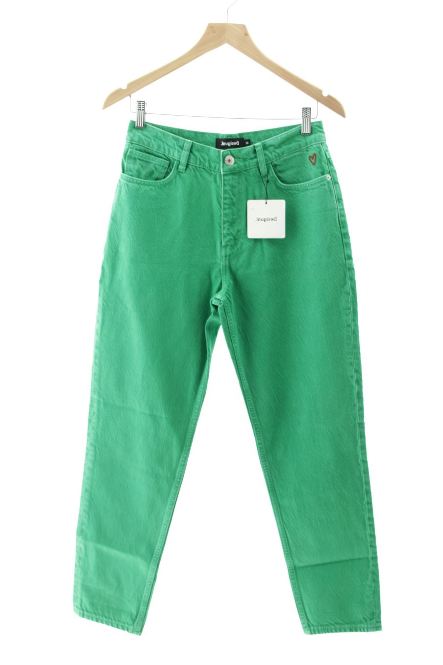 Jeans Desigual de la taille 38, de couleur vert de denim
