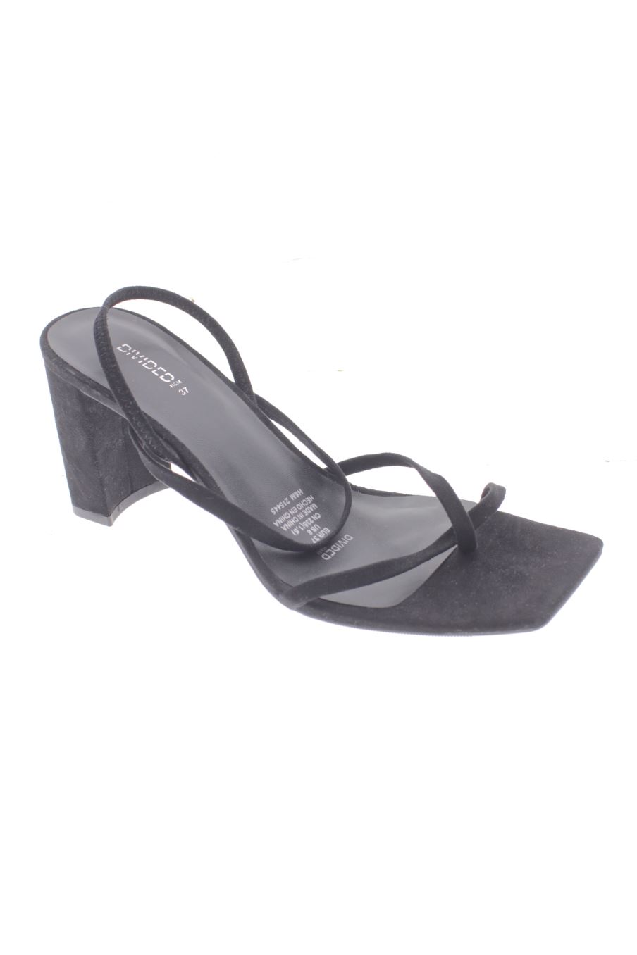 Sandalias tacon de H&M de la talla 37, de color negro de