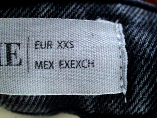 Jeans Brownie de la taille XXS, de couleur noir de denim