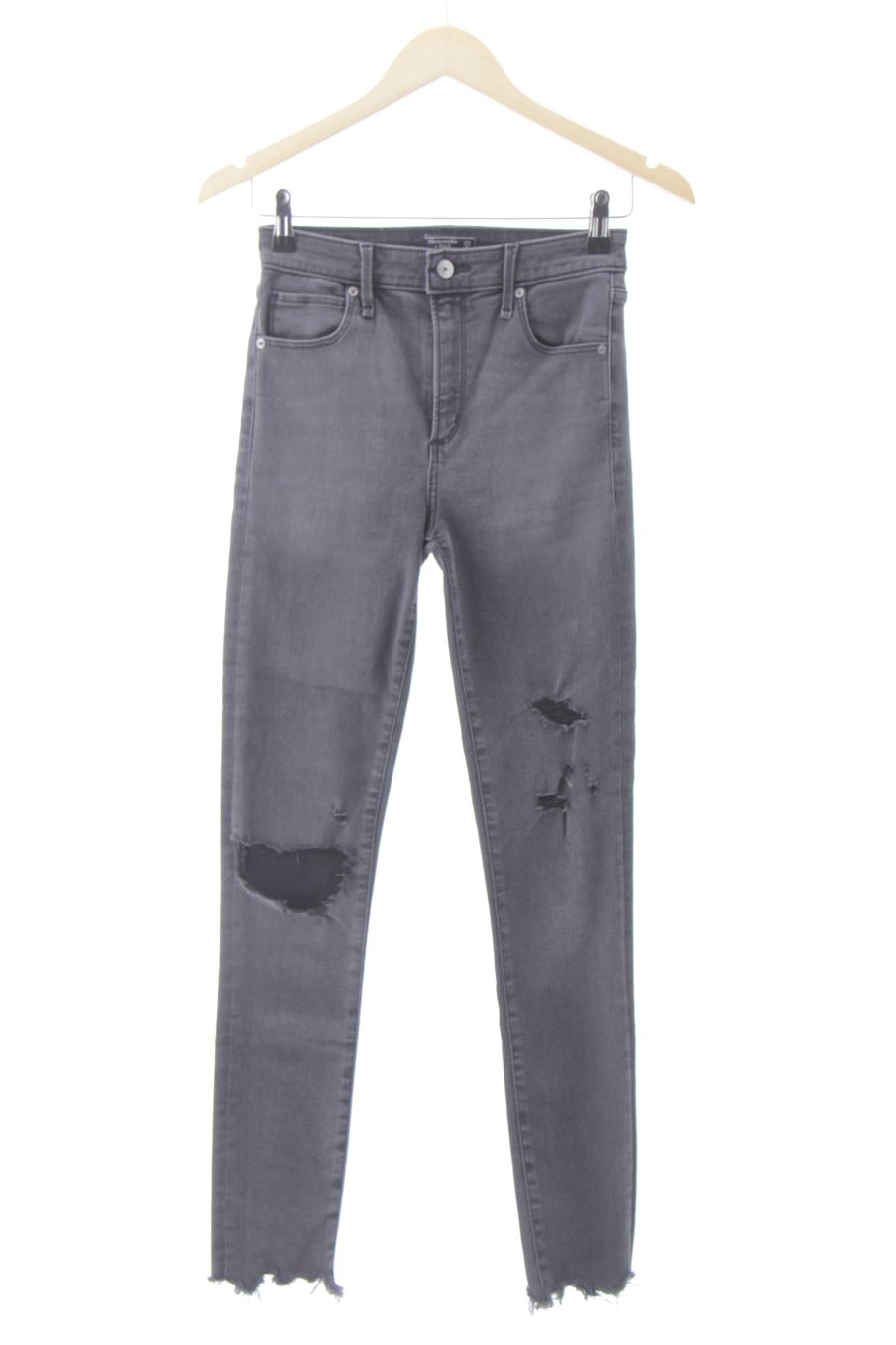 Jeans Abercrombie & Fitch de la taille 34, de couleur gris de denim