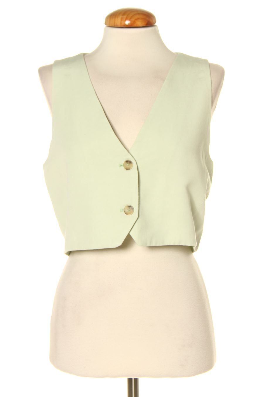 Boléro sans manches Zara de la taille M, de couleur vert