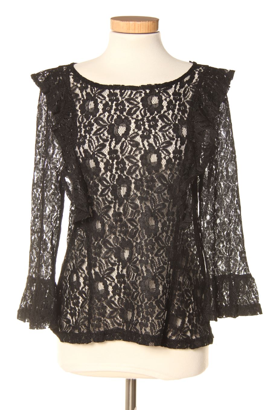 Blouse à manches longues Zebra de la taille XS, de couleur noir