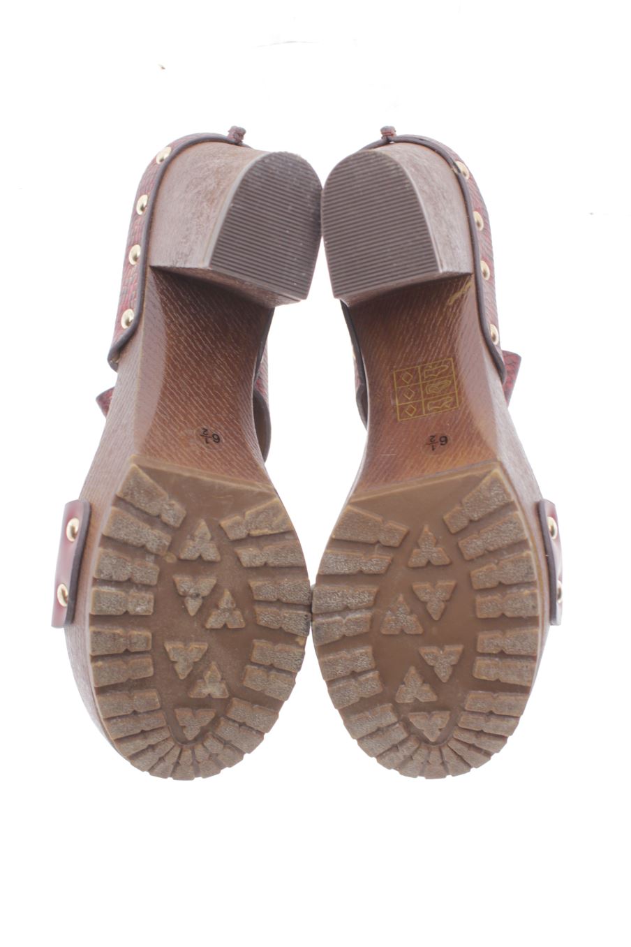 Sandalias tacon de SOFREE de la talla 39, de color burdeos de