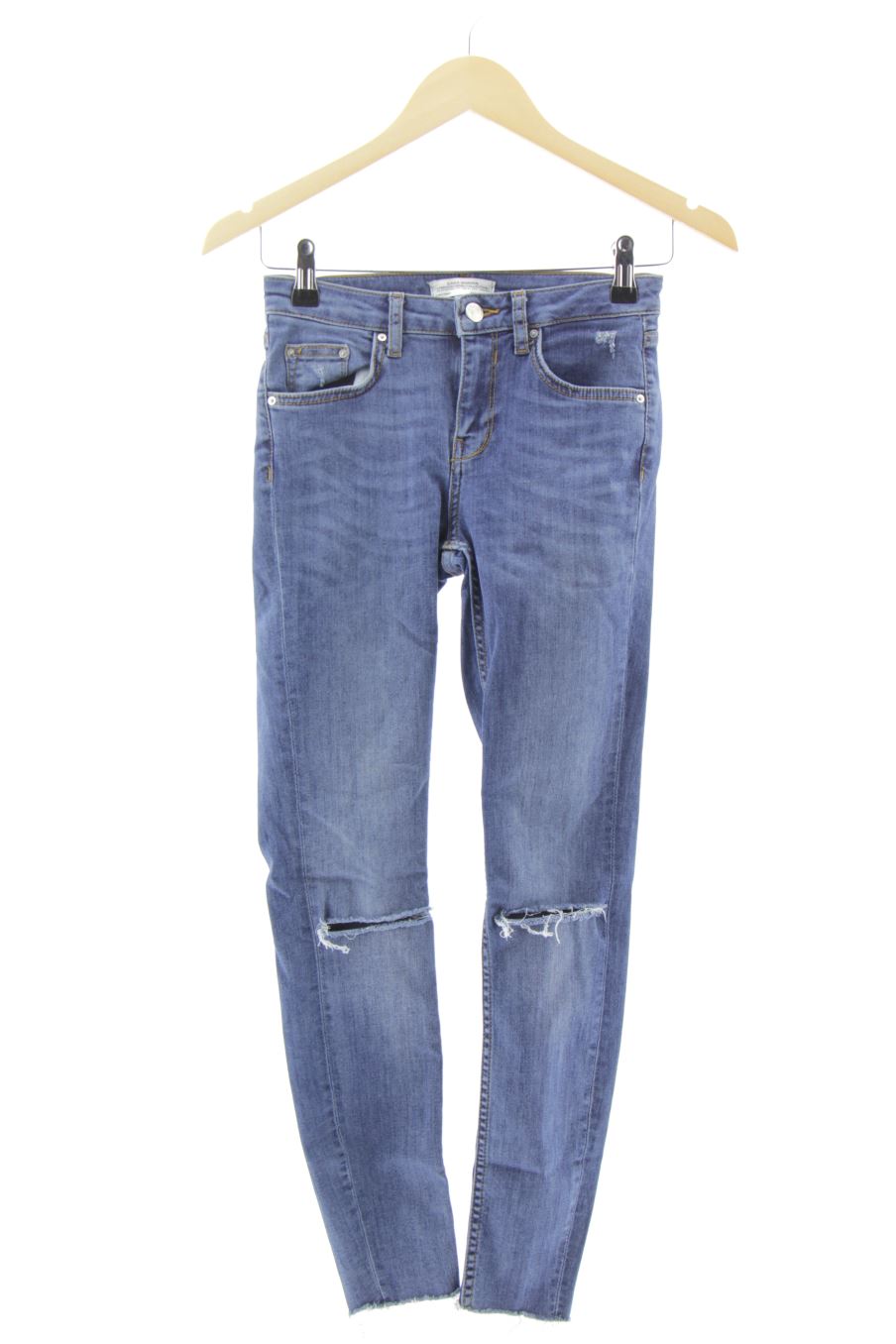 Vaquero de Zara de la talla 34, de color azul de ropa vaquera