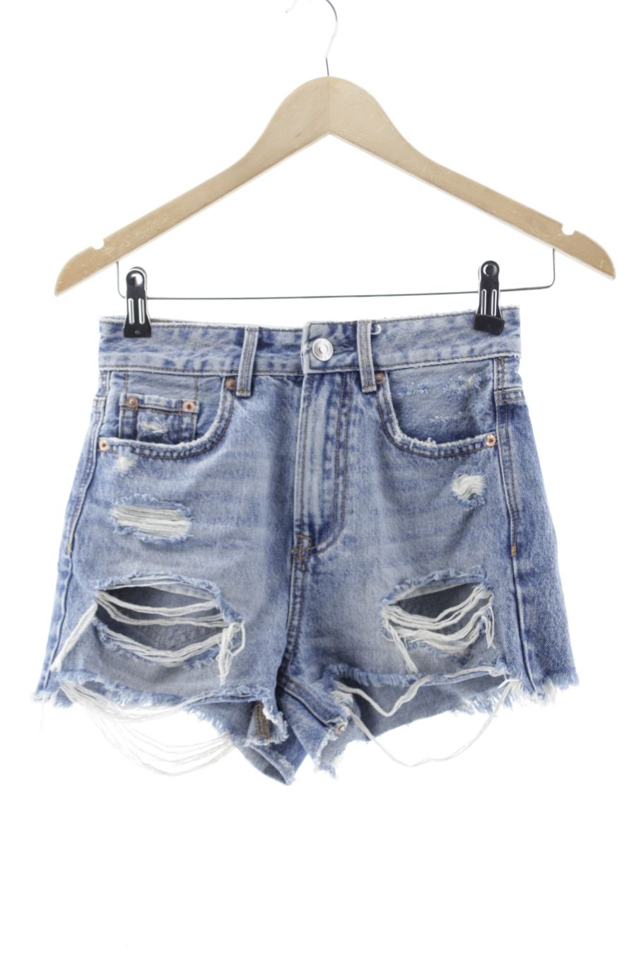 Shorts Stradivarius de la taille 32, de couleur bleu de denim