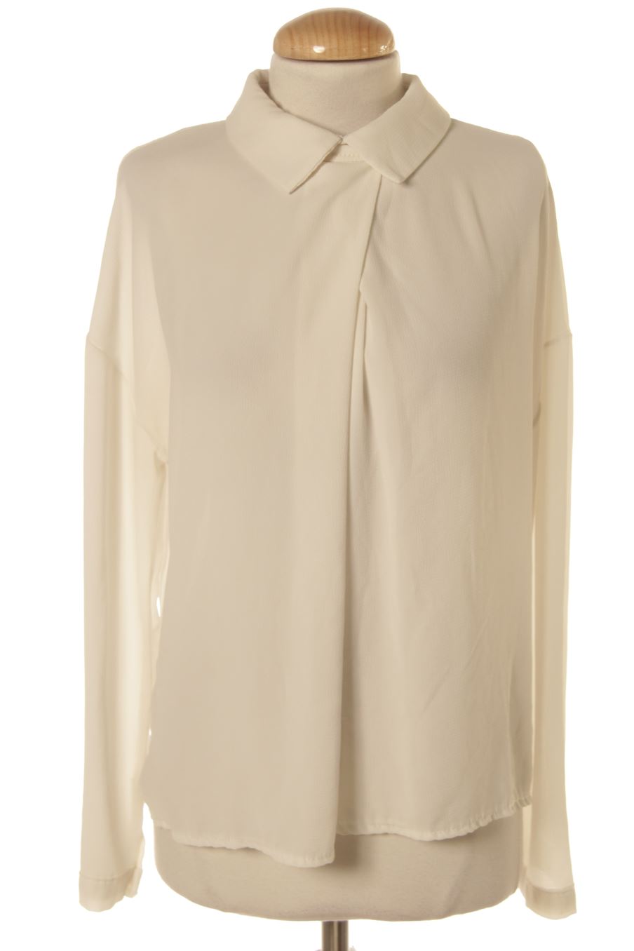 Blouse à manches longues Made in italy de la taille M, de couleur blanc