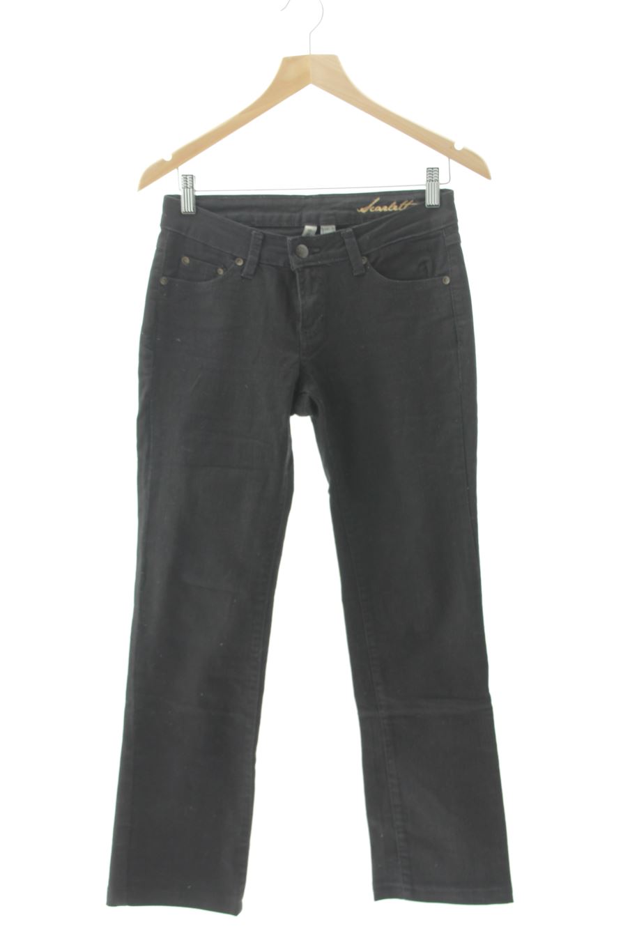 Jeans Mango de la taille 38, de couleur noir de denim