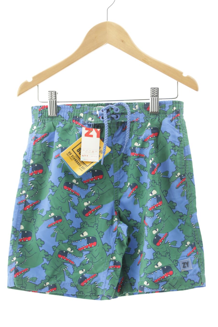 Maillot de bain ZY de la taille 6 ans avec une étiquette