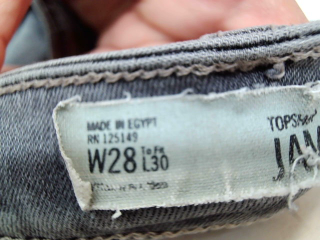 Jeans Topshop de la taille 38, de couleur gris de denim