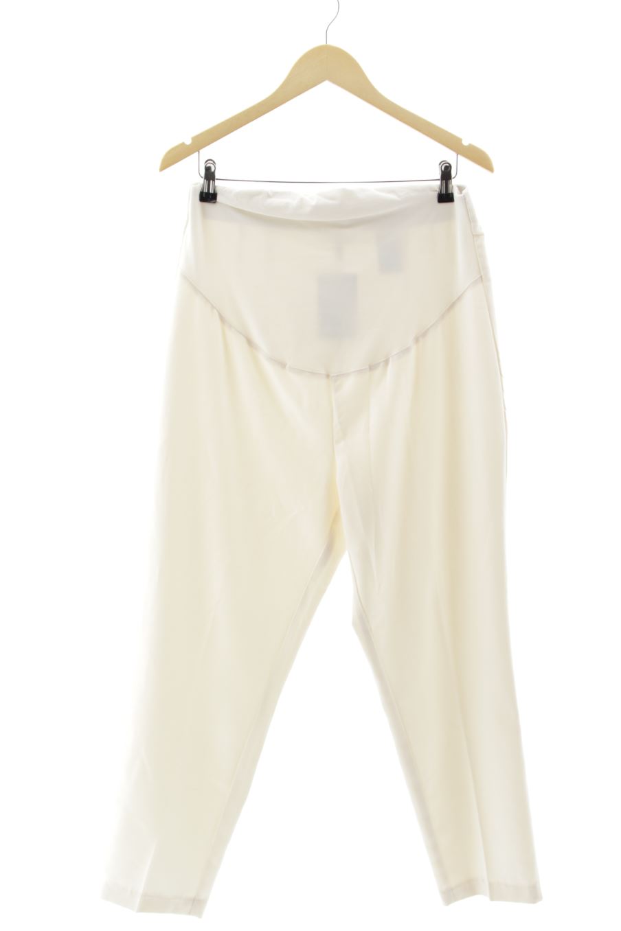 Pantalon H&M Premama de la taille L, de couleur blanc de femmes enceintes