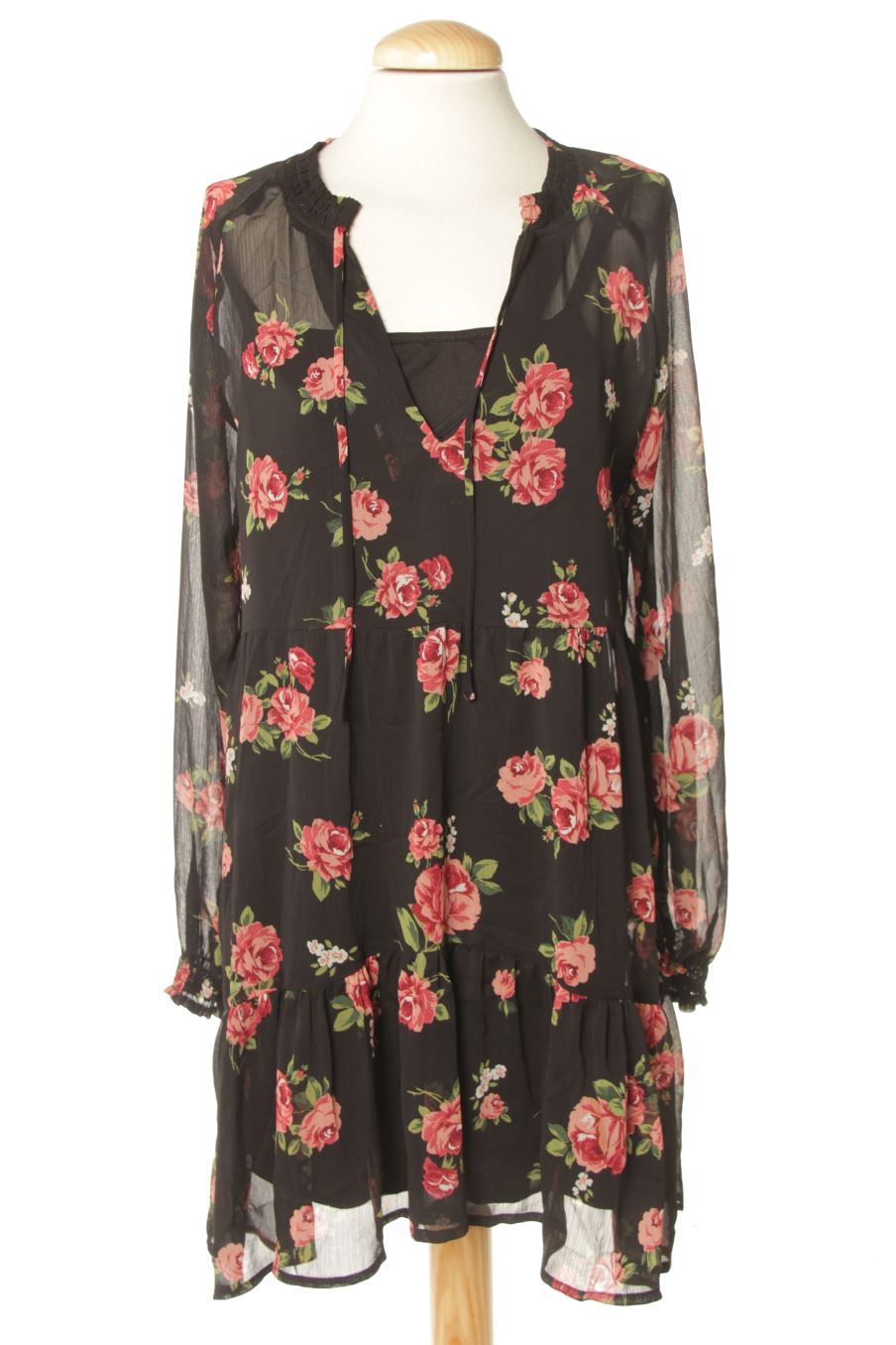 Robe casual Stradivarius de la taille L, de couleur fleurs