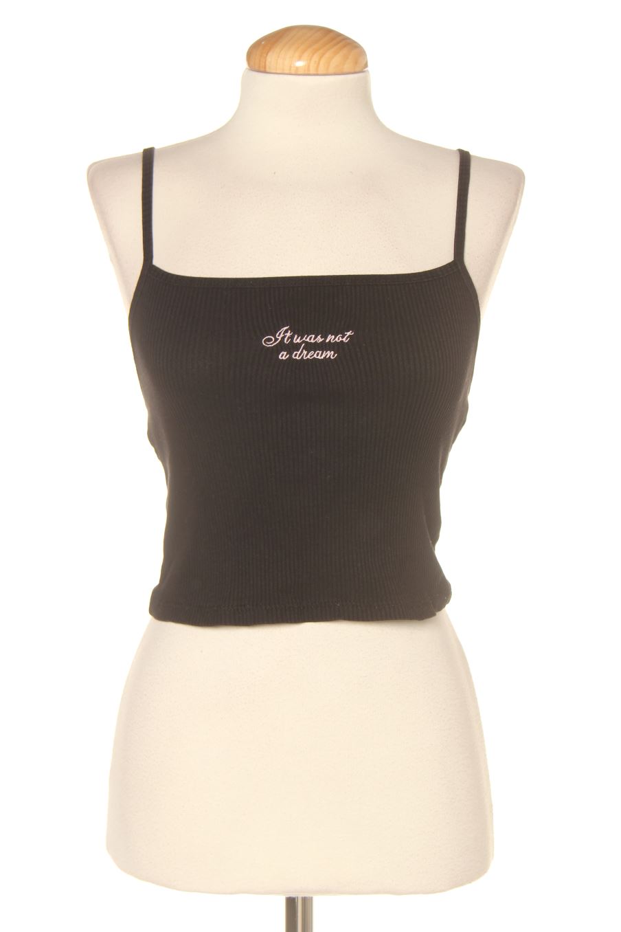 Maglietta senza maniche de Bershka de la talla S, de color nero
